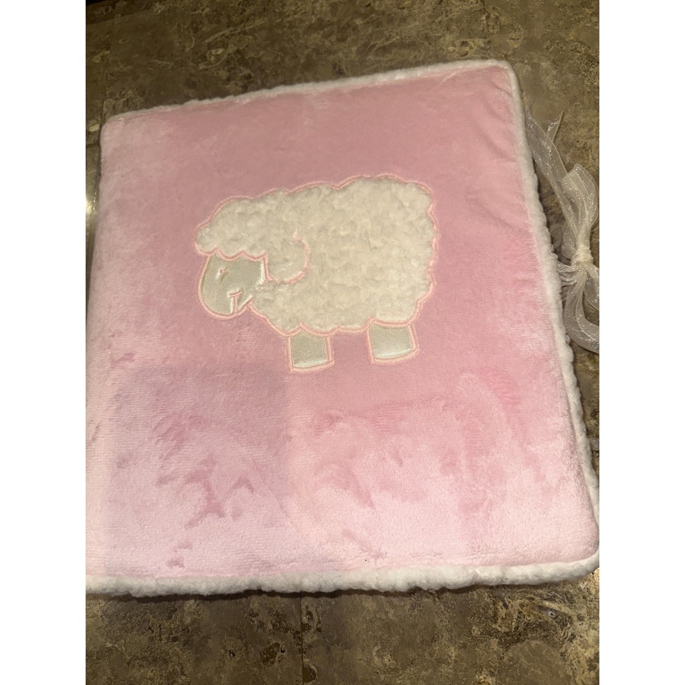 Pink Lamb Baby Memory Book Girl Plush Cover 3-Ring Binder‎ Keepsake Album New
